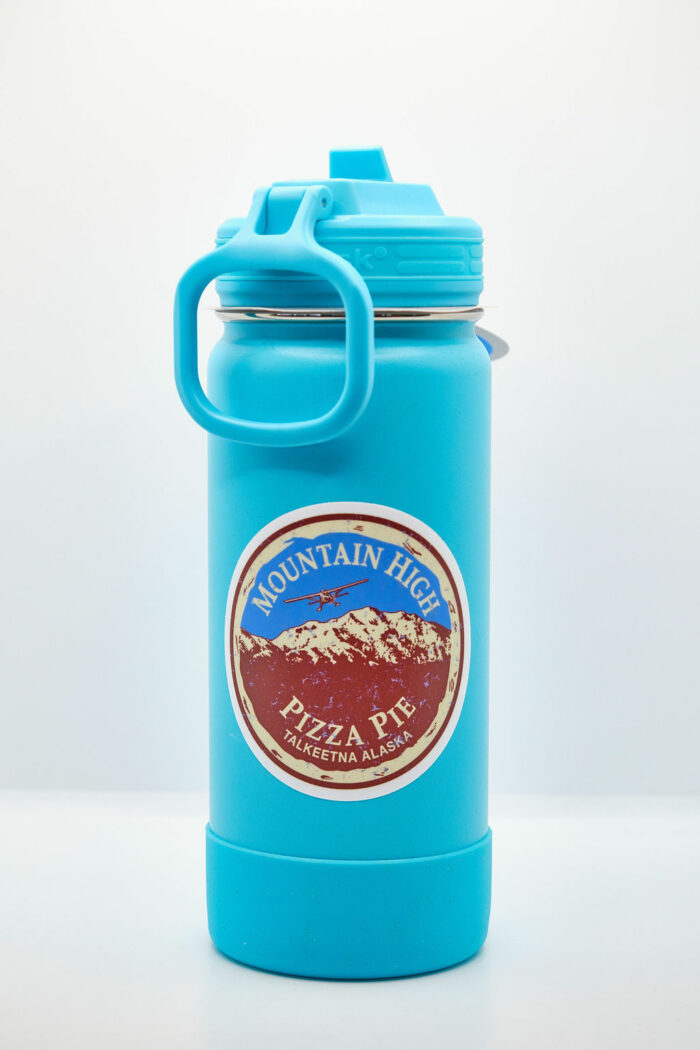 light blue water bottle