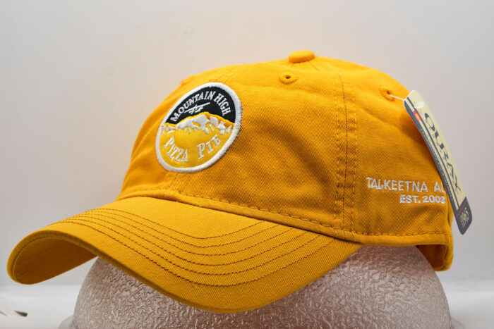 yellow baseball cap