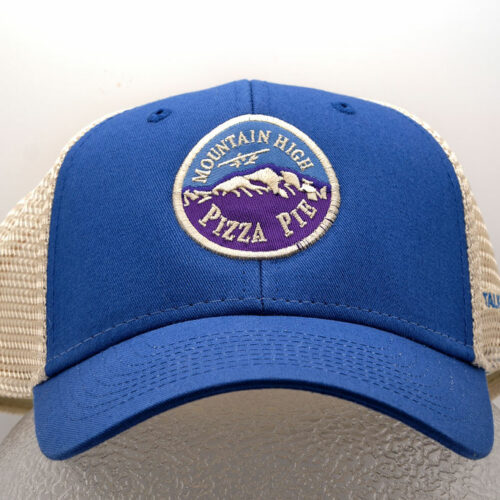 blue trucker hat